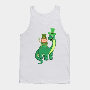 Kid's Dinosaur Shamrock St Patrick's Day Tank Top